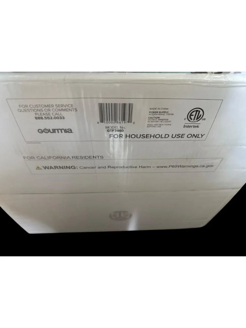 Gourmia Digital French Door Air Fryer Toaster Oven (GTF7460) – Brand New in Box
